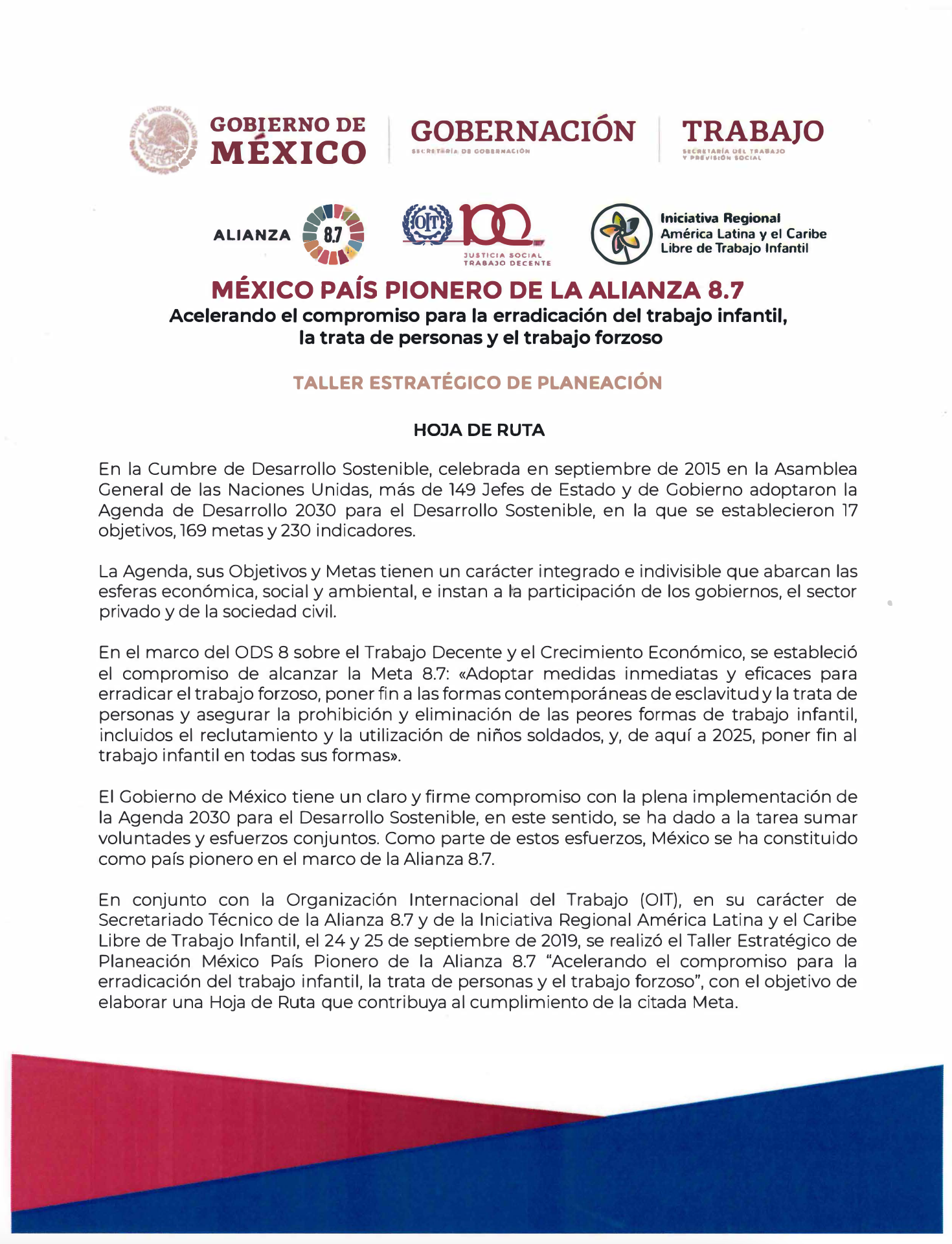 Mexico Pathfinder Country Strategic Workshoop - Roadmap September 2019