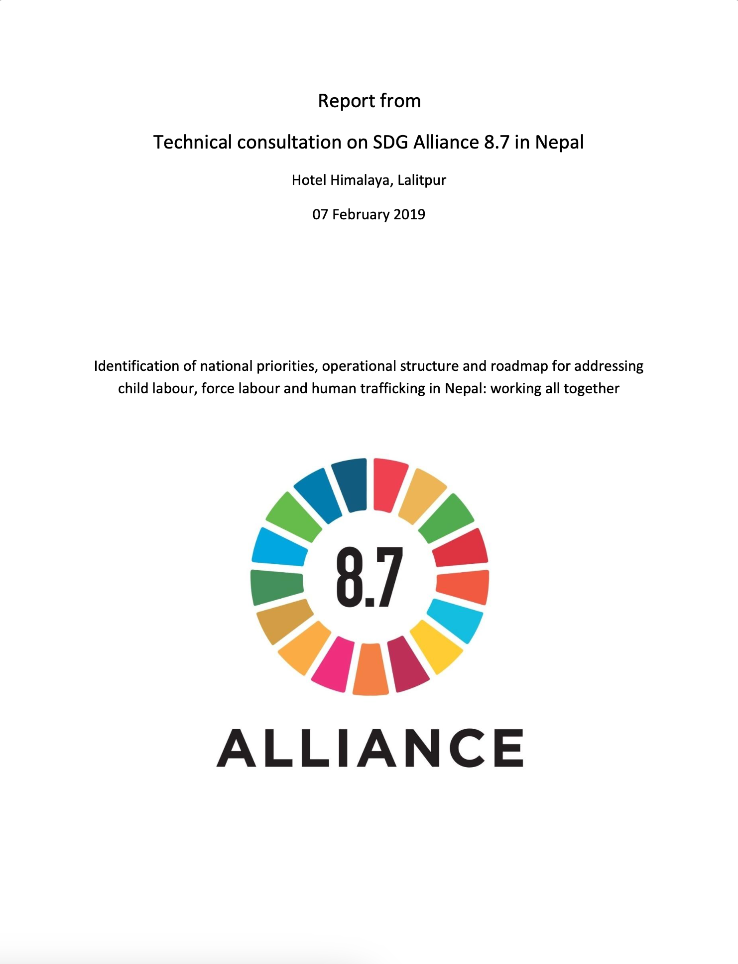 Nepal Pathfinder Country Strategic Workshop Report